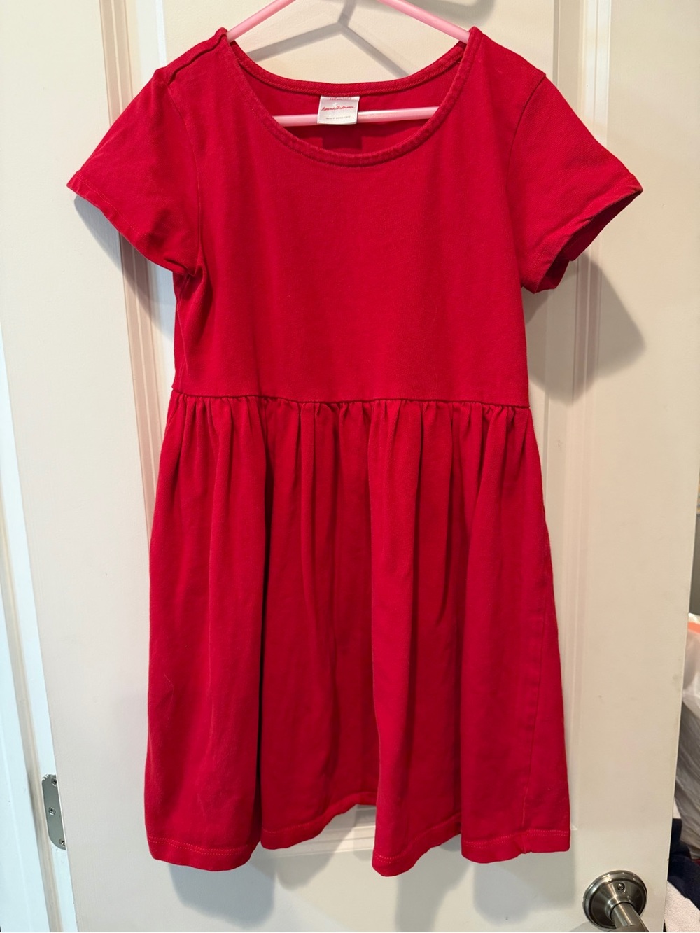 Hanna Andersson Bright Red Short-Sleeve Knit Dress